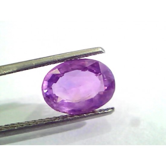 3.78 Ct Unheated Untreated Natural Purple Sapphire Khuni Neelam