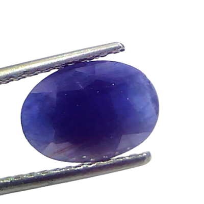 3.88 Ct Certified Unheated Untreated African Blue Sapphire Neelam Stone 3.88 Ct Certified Unheated Untreated African Blue Sapphire Neelam Stone