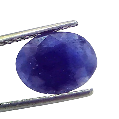 4.13 Ct Certified Unheated Untreated African Blue Sapphire Neelam Stone 4.13 Ct Certified Unheated Untreated African Blue Sapphire Neelam Stone