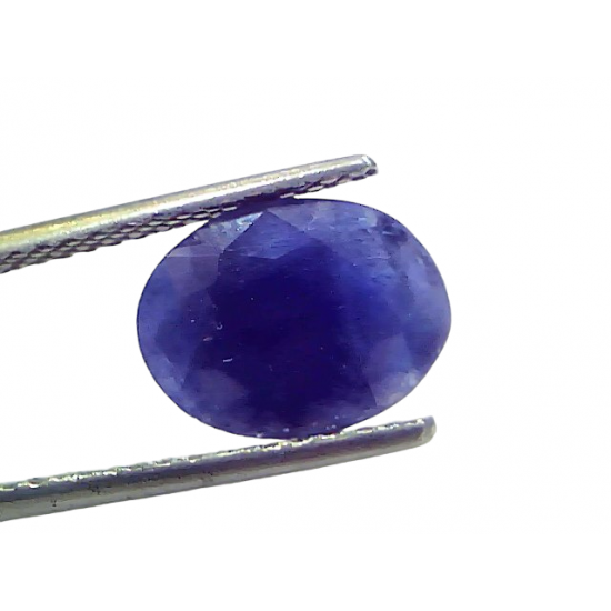 4.13 Ct Certified Unheated Untreated African Blue Sapphire Neelam Stone