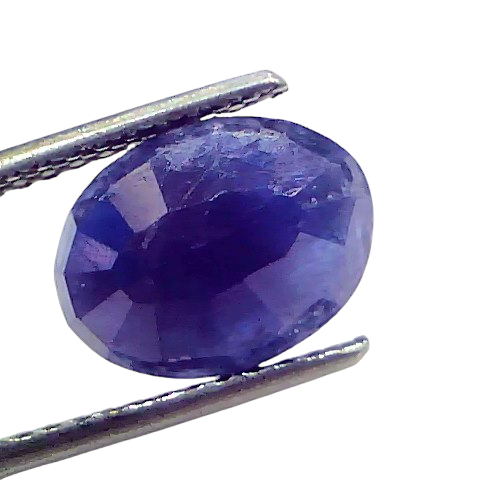 4.13 Ct Certified Unheated Untreated African Blue Sapphire Neelam Stone 4.13 Ct Certified Unheated Untreated African Blue Sapphire Neelam Stone