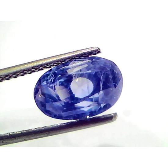 5.28 Ct IGI Certified Unheaated Untreated Natural Ceylon Blue Sapphire AA