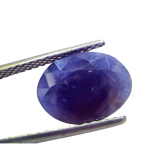 5.77 Ct Certified Unheated Untreated African Blue Sapphire Neelam Stone