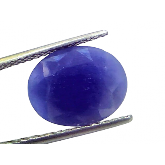 7.36 Ct Certified Unheated Untreated African Blue Sapphire Neelam Stone