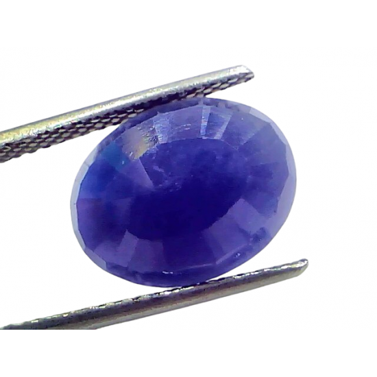 7.36 Ct Certified Unheated Untreated African Blue Sapphire Neelam Stone