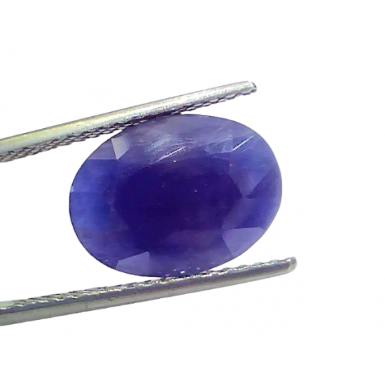 7.60 Ct Certified Unheated Untreated African Blue Sapphire Neelam Stone