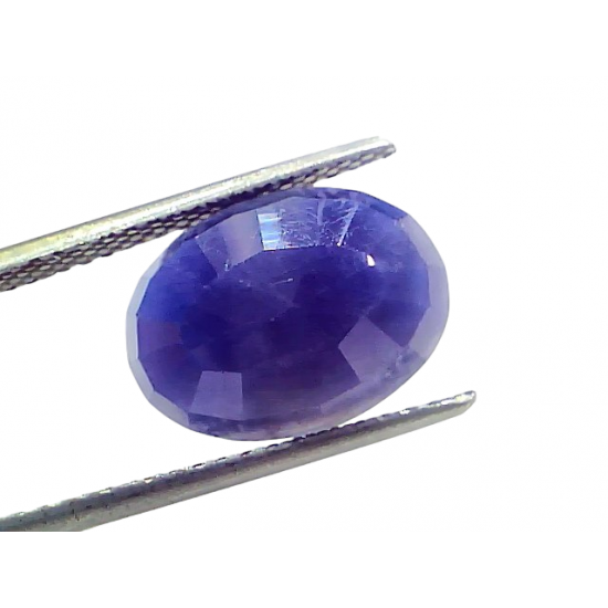 7.60 Ct Certified Unheated Untreated African Blue Sapphire Neelam Stone