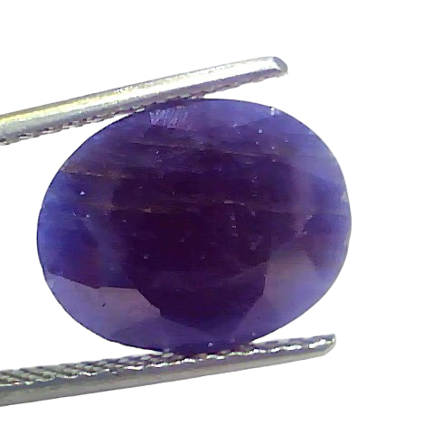 8.63 Ct Certified Unheated Untreated African Blue Sapphire Neelam Stone