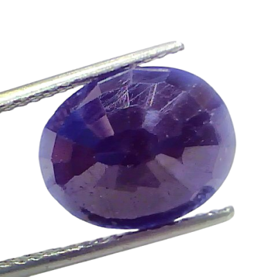 8.63 Ct Certified Unheated Untreated African Blue Sapphire Neelam Stone