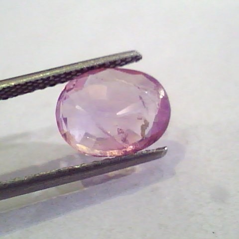 4.29 Ct Untreated Natural Ceylon Pinkish Blue Sapphire Khuni Neelam