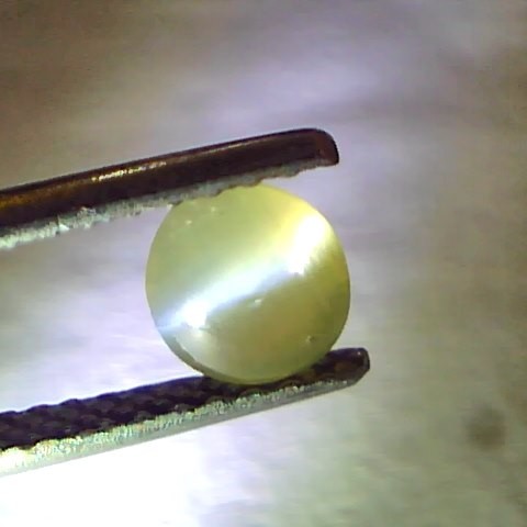 1.52 Ct Certified Untreated Natural Chrysoberyl Ceylon Cats Eye