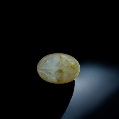 6.08 Ct Certified Untreated Natural Chrysoberyl Cats Eye Lehsunia AA 6.08 Ct Certified Untreated Natural Chrysoberyl Cats Eye Lehsunia AA