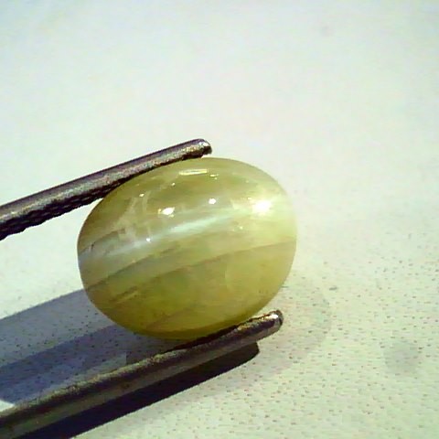 6.56 Ct Certified Untreted Natural Chrysoberyl Cats Eye,Lehsunia
