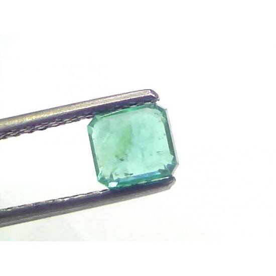 1.00 Ct Certified Untreated Natural Zambian Emerald Gemstone Panna