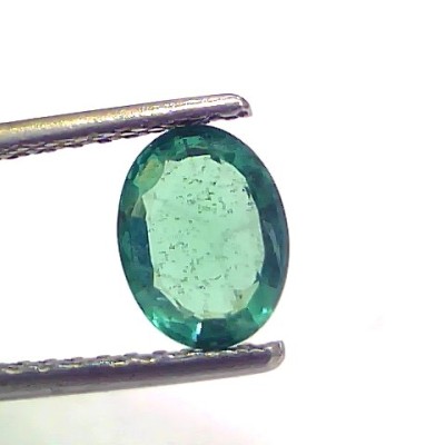 1.03 Ct GII Certified Untreated Natural Zambian Emerald Gemstone