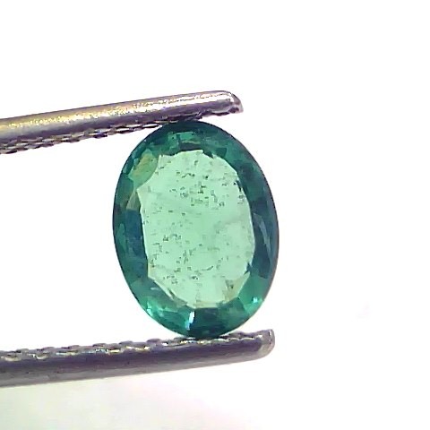1.03 Ct GII Certified Untreated Natural Zambian Emerald Gemstone