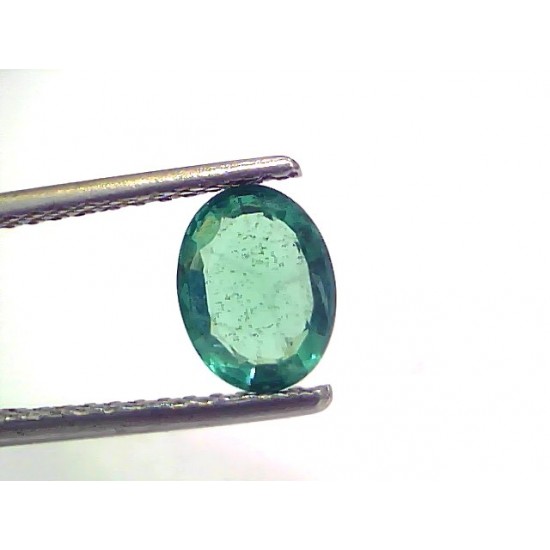 1.03 Ct GII Certified Untreated Natural Zambian Emerald Gemstone