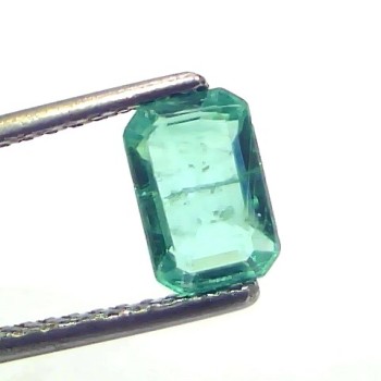 1.15 Ct Certified Untreated Natural Zambian Emerald Gemstone Panna