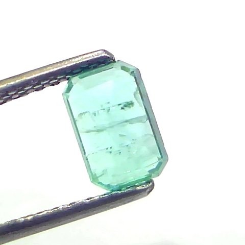 1.15 Ct Certified Untreated Natural Zambian Emerald Gemstone Panna