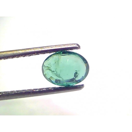 1.22 Ct GII Certified Untreated Natural Zambian Emerald Gemstone