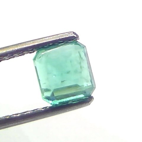 1.22 Ct Certified Untreated Natural Zambian Emerald Gemstone Panna
