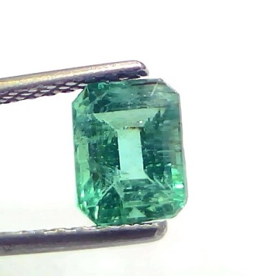 1.39 Ct Certified Untreated Natural Zambian Emerald Gemstone Panna