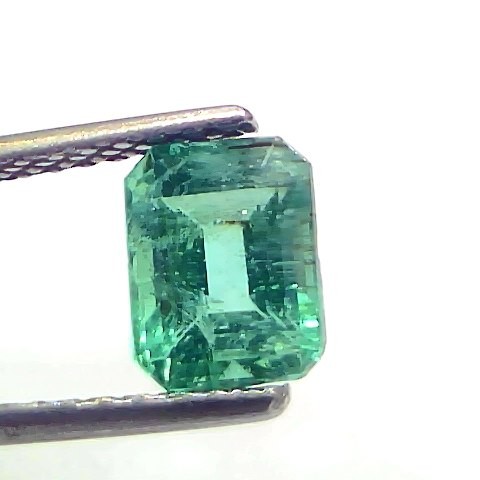 1.39 Ct Certified Untreated Natural Zambian Emerald Gemstone Panna