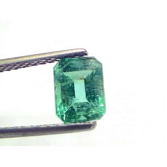 1.39 Ct Certified Untreated Natural Zambian Emerald Gemstone Panna