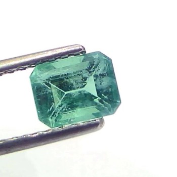 1.36 Ct Certified Untreated Natural Zambian Emerald Gemstone Panna