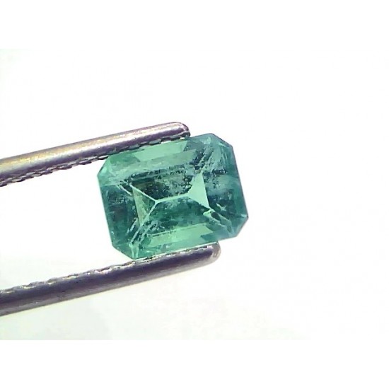 1.36 Ct Certified Untreated Natural Zambian Emerald Gemstone Panna