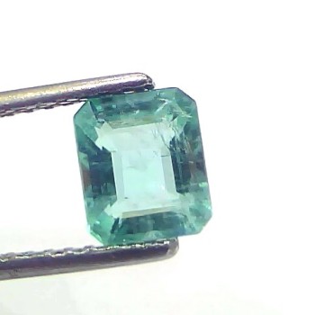 1.34 Ct Certified Untreated Natural Zambian Emerald Gemstone Panna