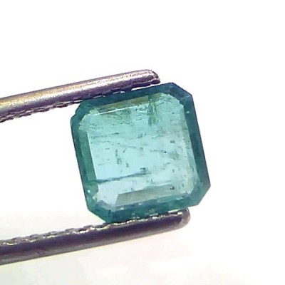 1.40 Ct Certified Untreated Natural Zambian Emerald Gemstone Panna