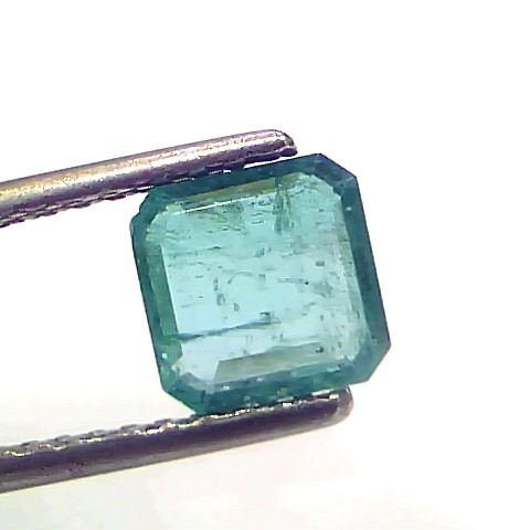 1.40 Ct Certified Untreated Natural Zambian Emerald Gemstone Panna