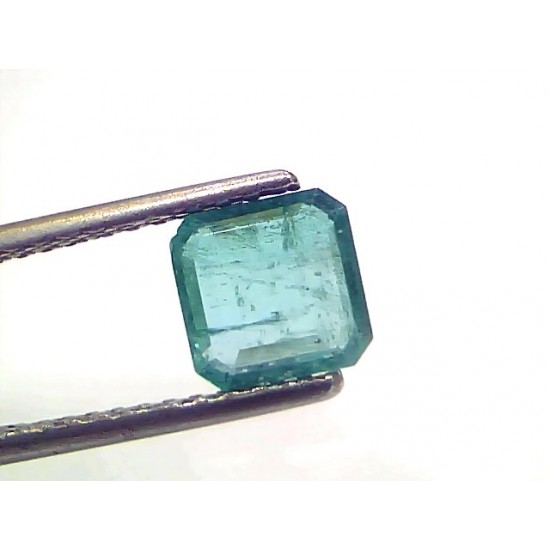 1.40 Ct Certified Untreated Natural Zambian Emerald Gemstone Panna