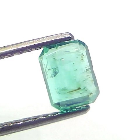 1.39 Ct Certified Untreated Natural Zambian Emerald Gemstone Panna