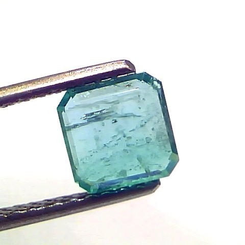 1.40 Ct Certified Untreated Natural Zambian Emerald Gemstone Panna