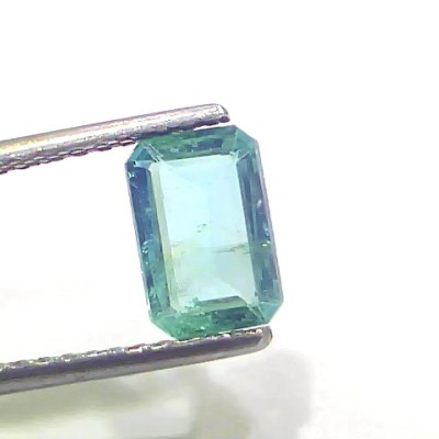 1.37 Ct Certified Untreated Natural Zambian Emerald Panna Gemstone