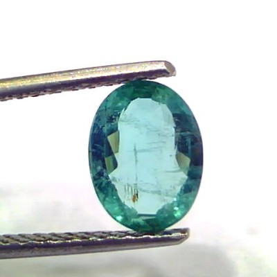 1.39 Ct GII Certified Untreated Natural Zambian Emerald Gemstone AAAAA