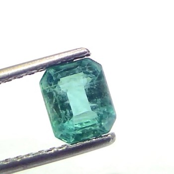 1.40 Ct Certified Untreated Natural Zambian Emerald Gemstone Panna