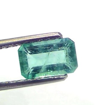 1.45 Ct Certified Untreated Natural Zambian Emerald Gemstone Panna