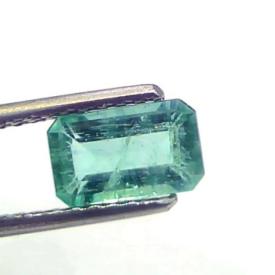 1.45 Ct Certified Untreated Natural Zambian Emerald Gemstone Panna