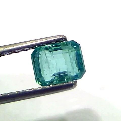 1.43 Ct Certified Untreated Natural Zambian Emerald Gemstone Panna