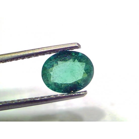 1.40 Ct GII Certified Untreated Natural Zambian Emerald Gemstone AAA