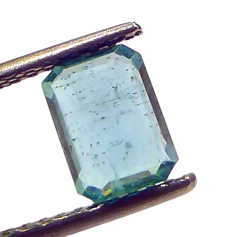 1.42 Ct Certified Untreated Natural Zambian Emerald Gemstone Panna 1.42 Ct Certified Untreated Natural Zambian Emerald Gemstone Panna