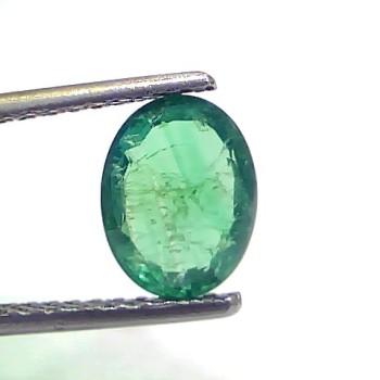 1.50 Ct GII Certified Untreated Natural Zambian Emerald Gemstone