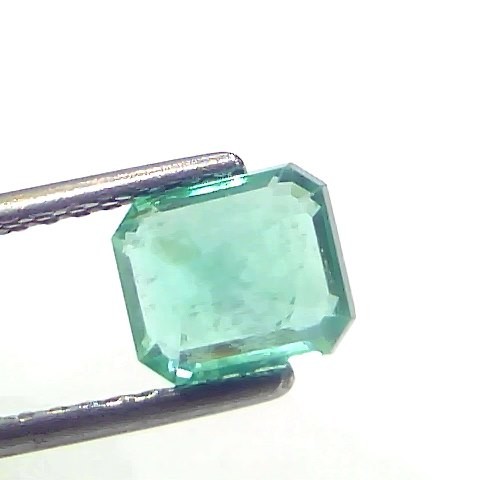 1.51 Ct Certified Untreated Natural Zambian Emerald Gemstone Panna