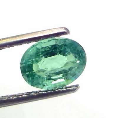 1.50 Ct Certified Untreated Natural Zambian Emerald Gemstone Panna
