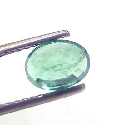 1.50 Ct Certified Untreated Natural Zambian Emerald Gemstone Panna