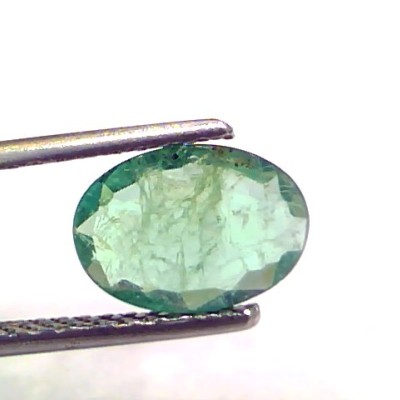 1.58 Ct Untreated Natural Zambian Emerald Gemstone Panna Gems