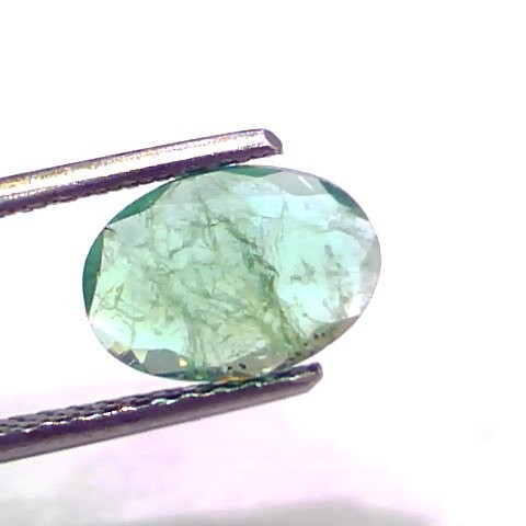 1.58 Ct Untreated Natural Zambian Emerald Gemstone Panna Gems